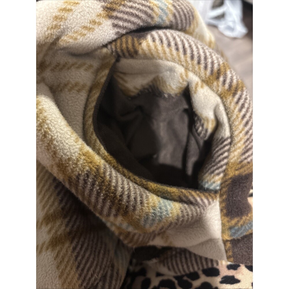 XXL Weatherproof Flannel Fleece Lined Jacket Brown Tan Plaid Button Up Pockets - Picture 13 of 13